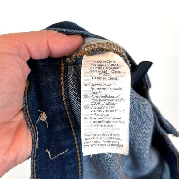 Madewell Roadtripper Skinny Mid Rise Stretch Jeans Dark Wash 24 Classic Preppy - Picture 9 of 10